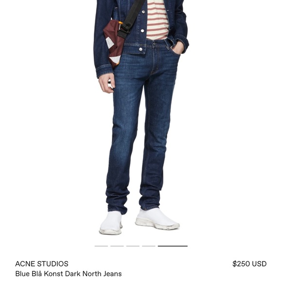 ACNE STUDIOS Blå KONST LAND DARK BLUE DENIM JEANS SLIM MEN SZ 32/32
